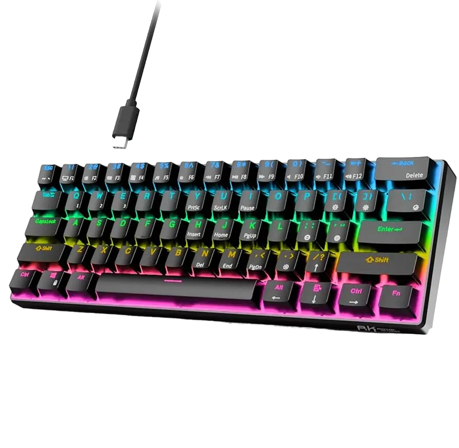 Royal Kludge RK61 Red Switch RGB Black