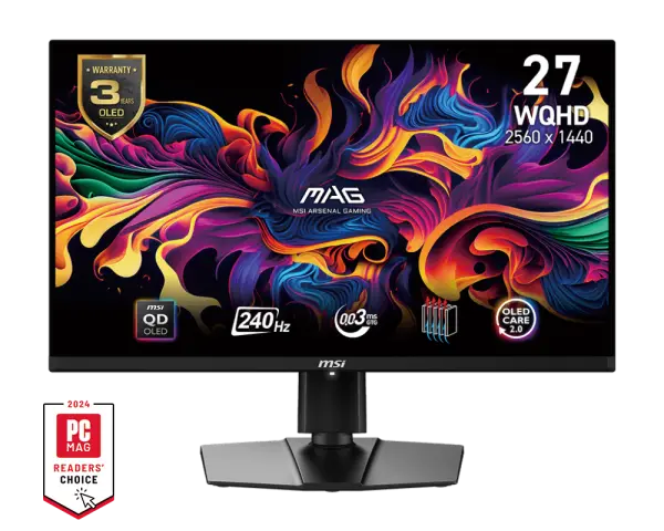 MSI MAG 271QPX QD-OLED E2 27'', 240Hz, 0.03ms