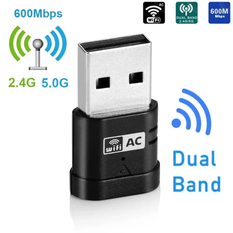 USB Wifi Adapter AC600Mbps Dual Band Wifi 5