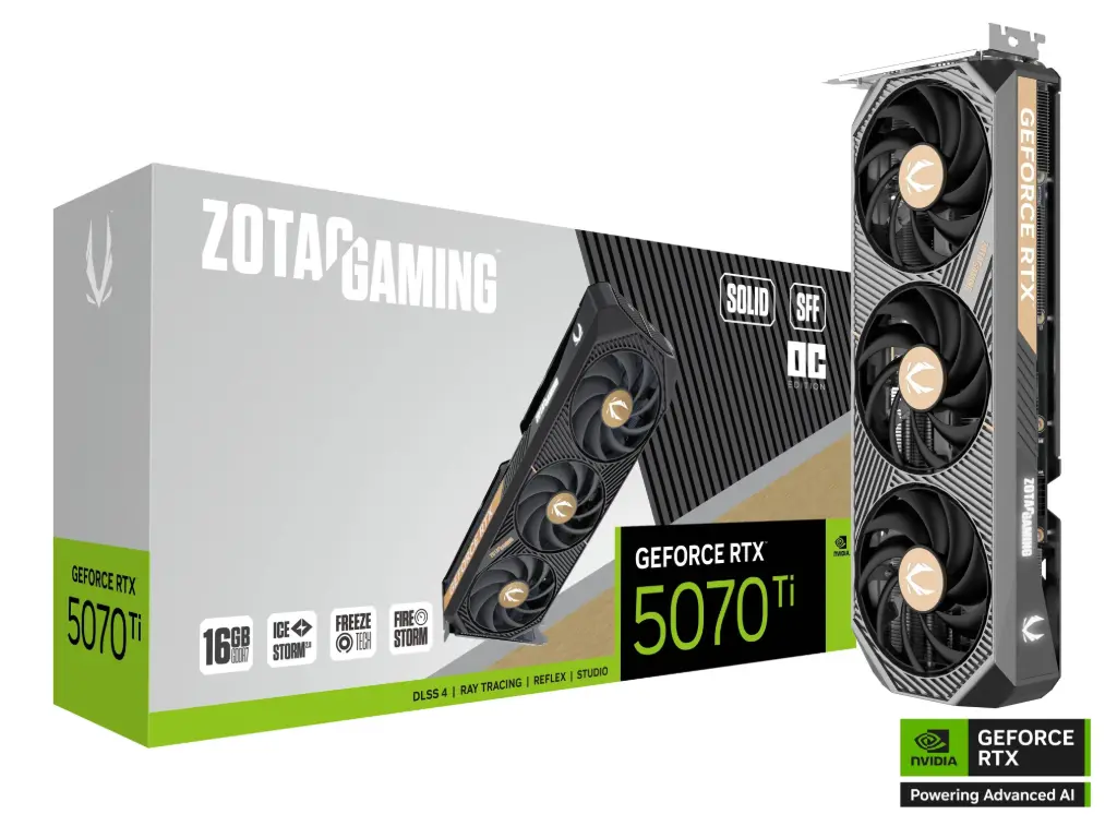 ZOTAC Gaming GeForce RTX 5070 Ti Solid SFF OC 16GB GDDR7