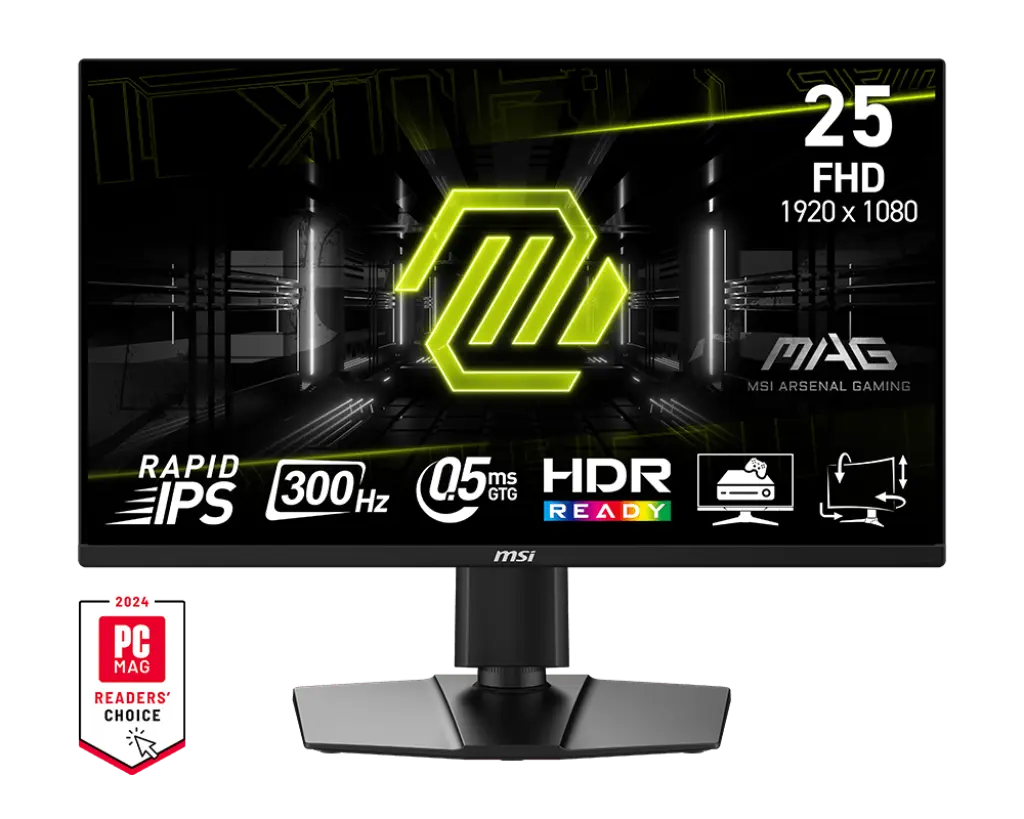 MSI MAG 255XF 24.5'', FHD, Rapid IPS, 300Hz, 0.5ms