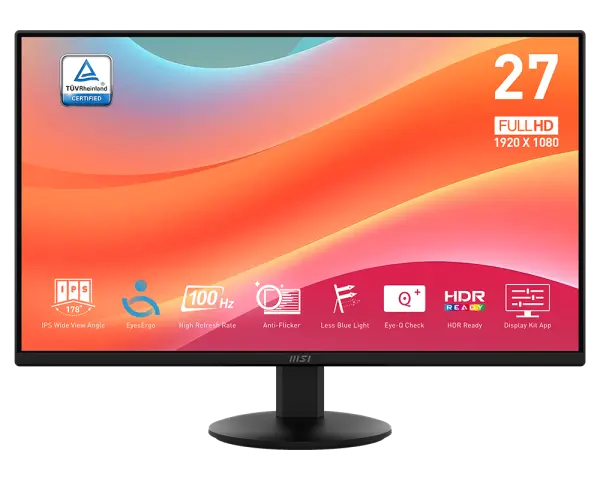 MSI PRO MP272L 27'', FHD, IPS, 100Hz, 1ms