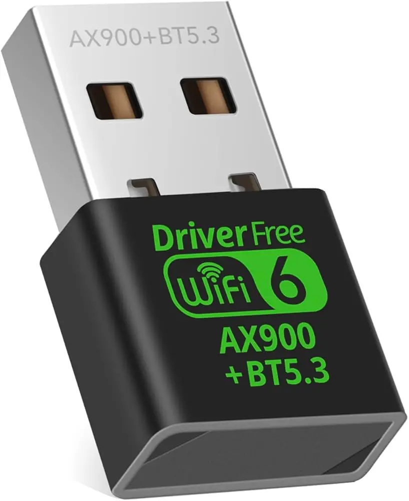 AX900M USB WiFi 6 Adapter,2 in 1 Bluetooth 5.3 Dual Band 5/2.4Ghz