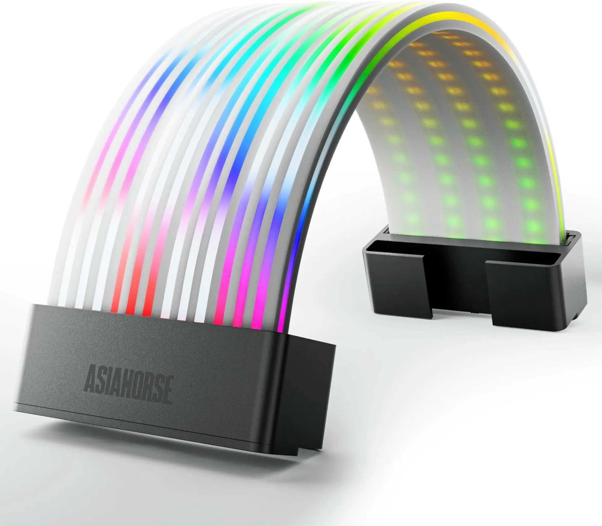 AsiaHorse Aurora Pro RGB 24pin Power Cable Cover with 108 Addressable LEDs (Black)