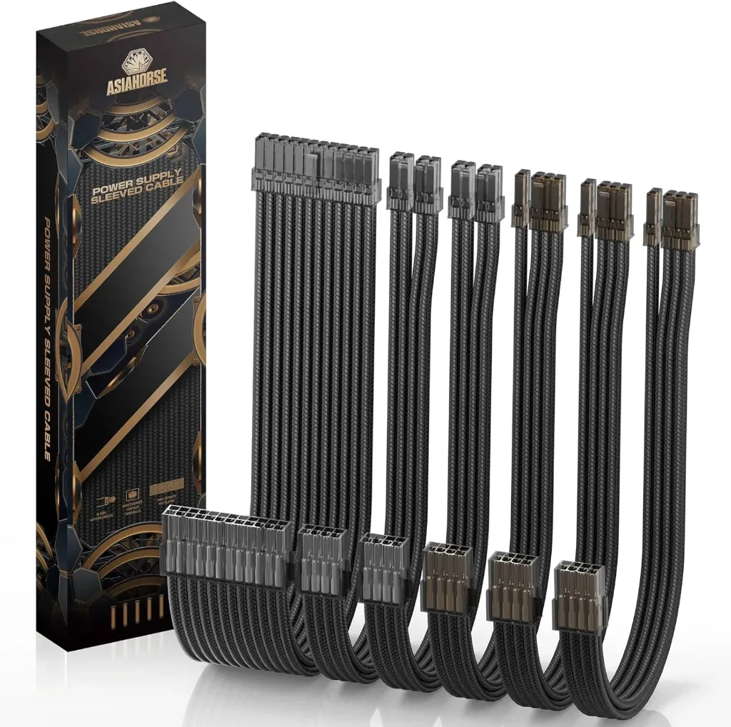 AsiaHorse PSU Cable Extension Kit, (24Pin*1+4+4pin*2+(6+2)pin*3)