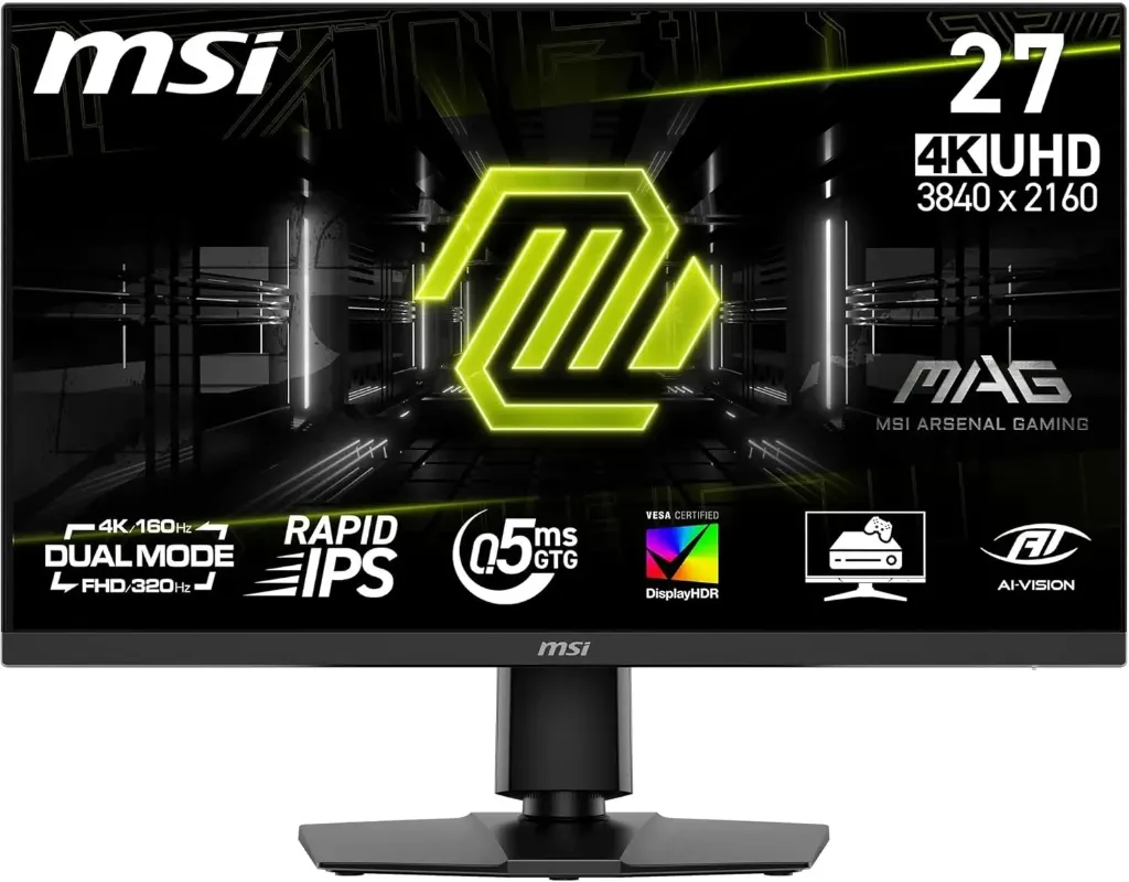 MSI MAG 272URDF E16, 27", Rapid IPS, 0.5ms, 160Hz @4K, 320Hz @FHD