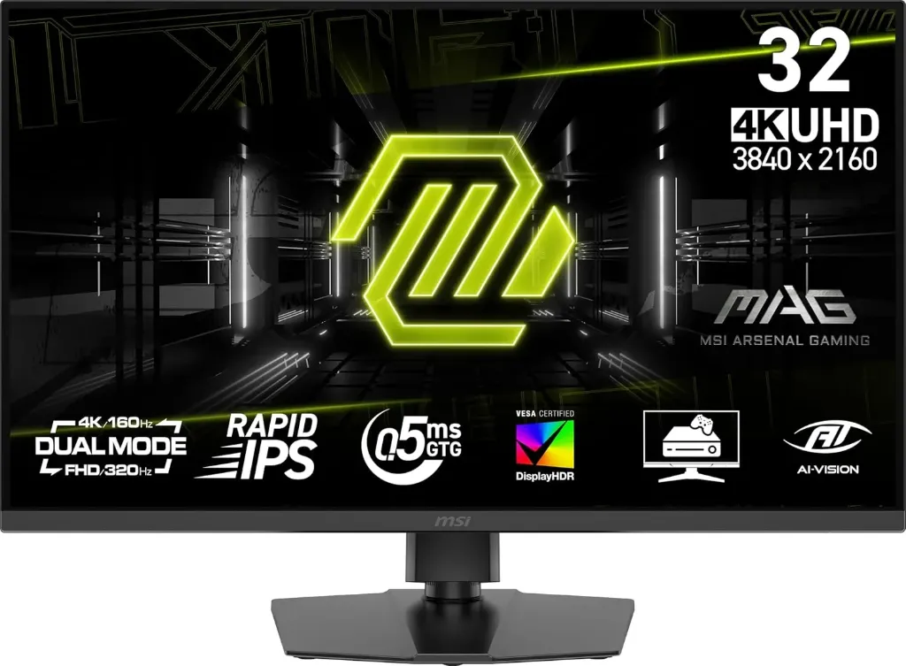 MSI MAG 322URDF E16, 32", Rapid IPS, 0.5ms, 160Hz @4K, 320Hz @FHD