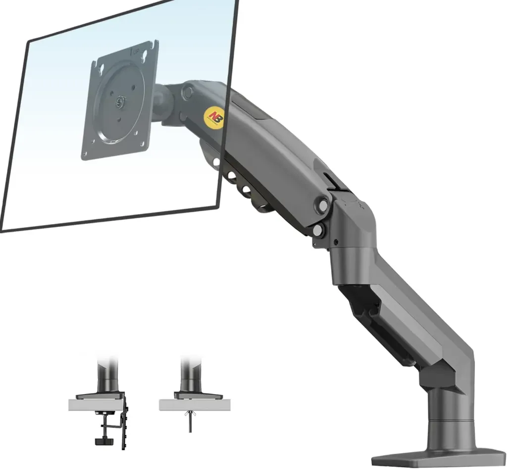 NB North Bayou F80 Monitor Mount,Fits 17-30", Adjustable Stand with Tilt Rotation Swivel Function,