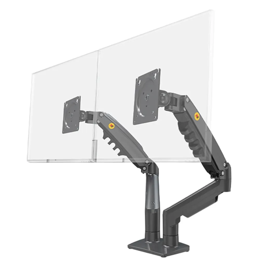 NB North Bayou F160 Dual Monitor Desk Mount Stand Full Motion Swivel,Fits 17-27",