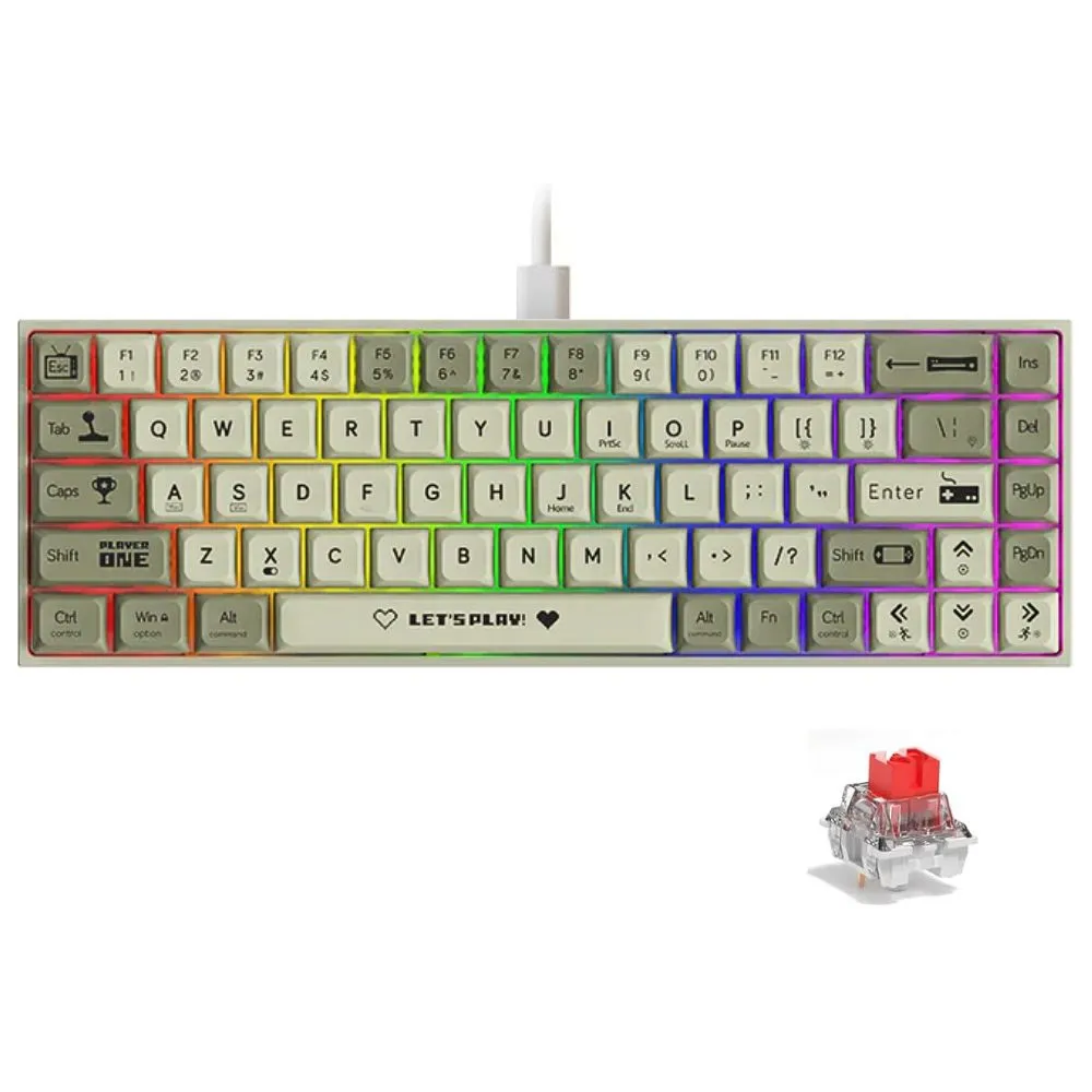 AJAZZ AK680 Mechanical Gaming Keyboard Red Switch