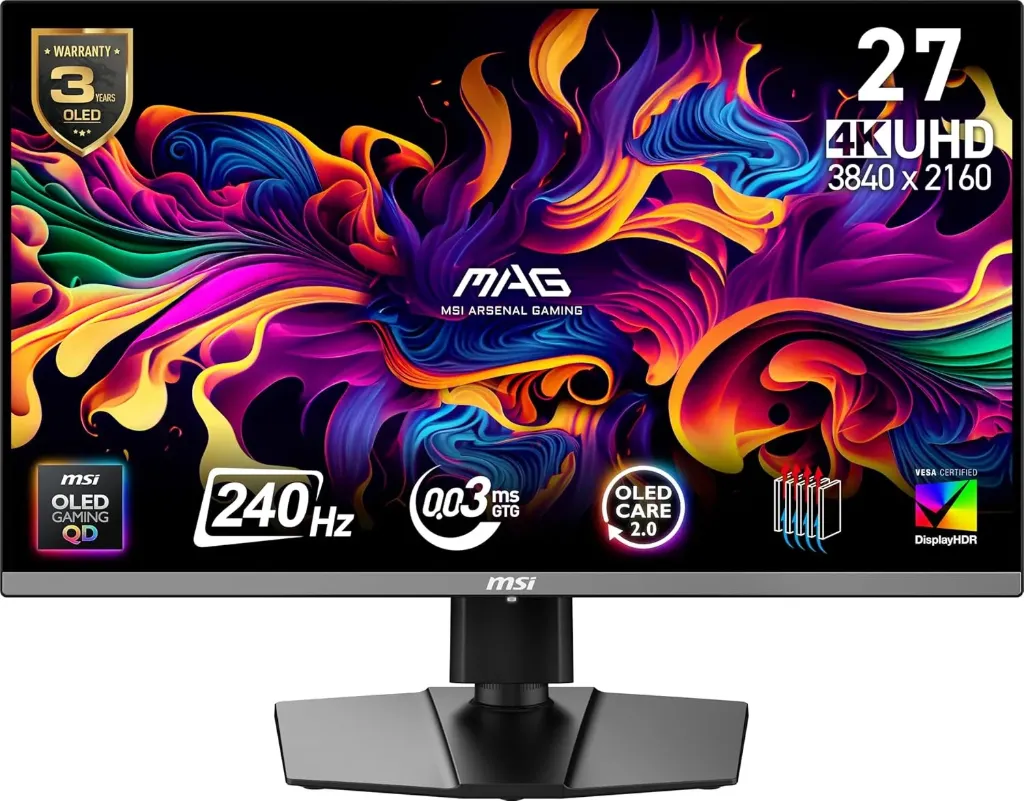 MSI MAG 272UP QD-OLED X24,27'', 4K, 240Hz, 0.03ms