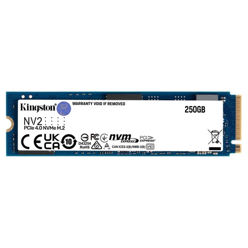 Kingston NV2 250GB NVMe Gen4 3300MB/s