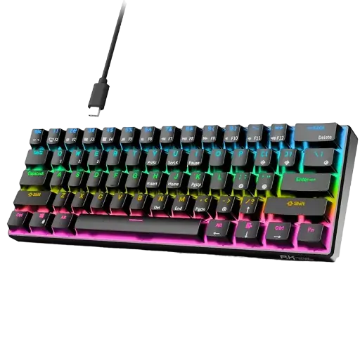Royal Kludge RK61 Red Switch RGB Black