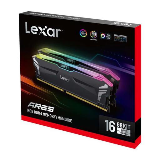 Lexar® Ares 16GB (2x8GB) DDR4 3600MHz CL18 RGB