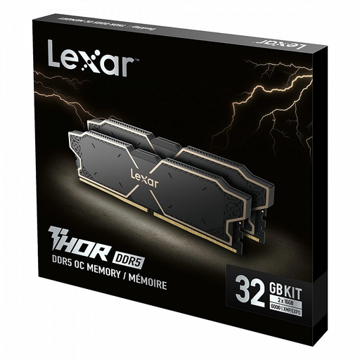 Lexar® Thor 32GB (16x2) DDR5 6000MHz CL38 Black 