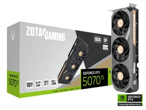 ZOTAC Gaming GeForce RTX 5070 Ti Solid SFF OC 16GB GDDR7