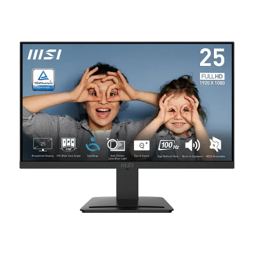 MSI PRO MP253 24.5'', IPS, FHD, 100Hz, Speaker, 1ms