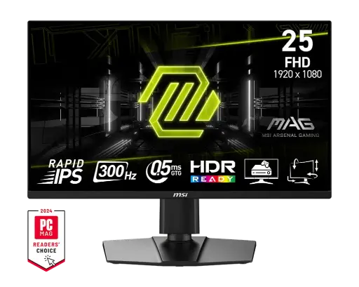 MSI MAG 255XF 24.5'', FHD, Rapid IPS, 300Hz, 0.5ms