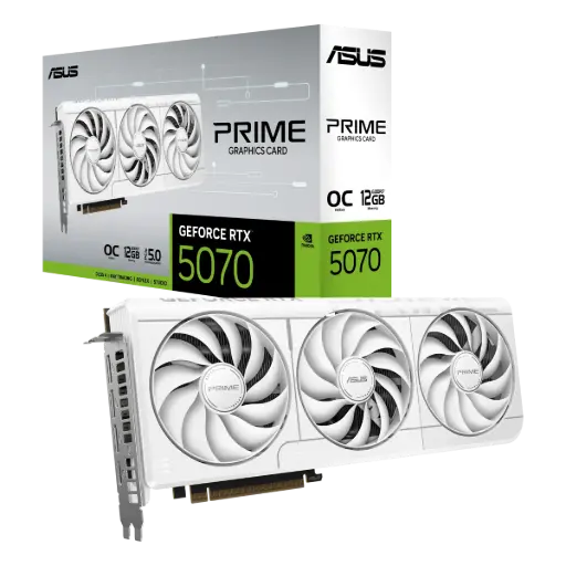 ASUS PRIME GRAPHICS CARD 5070 WHITE 12GB OC